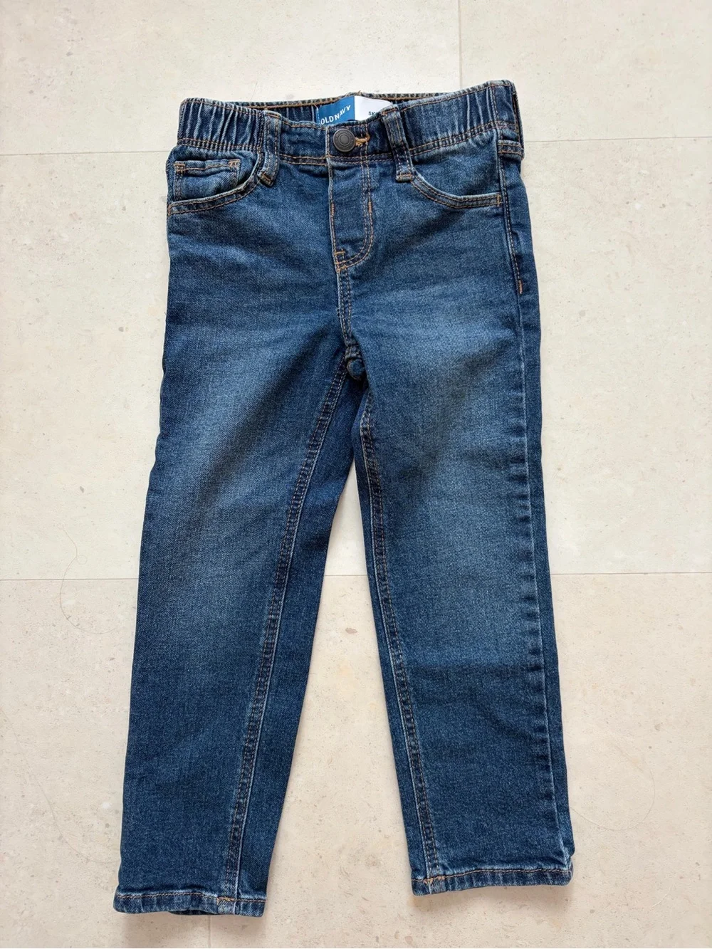 Old Navy Trio of Kids' Denim Jeans in Light, Medium & Dark Blue